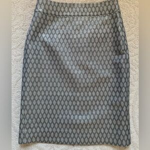 J.Crew -  Gray with Metallic Geometric Print